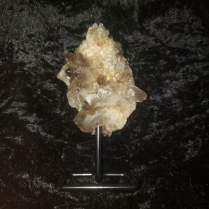 4" Natural Smokey Quartz Elegant Crystal Home Art Sculpture